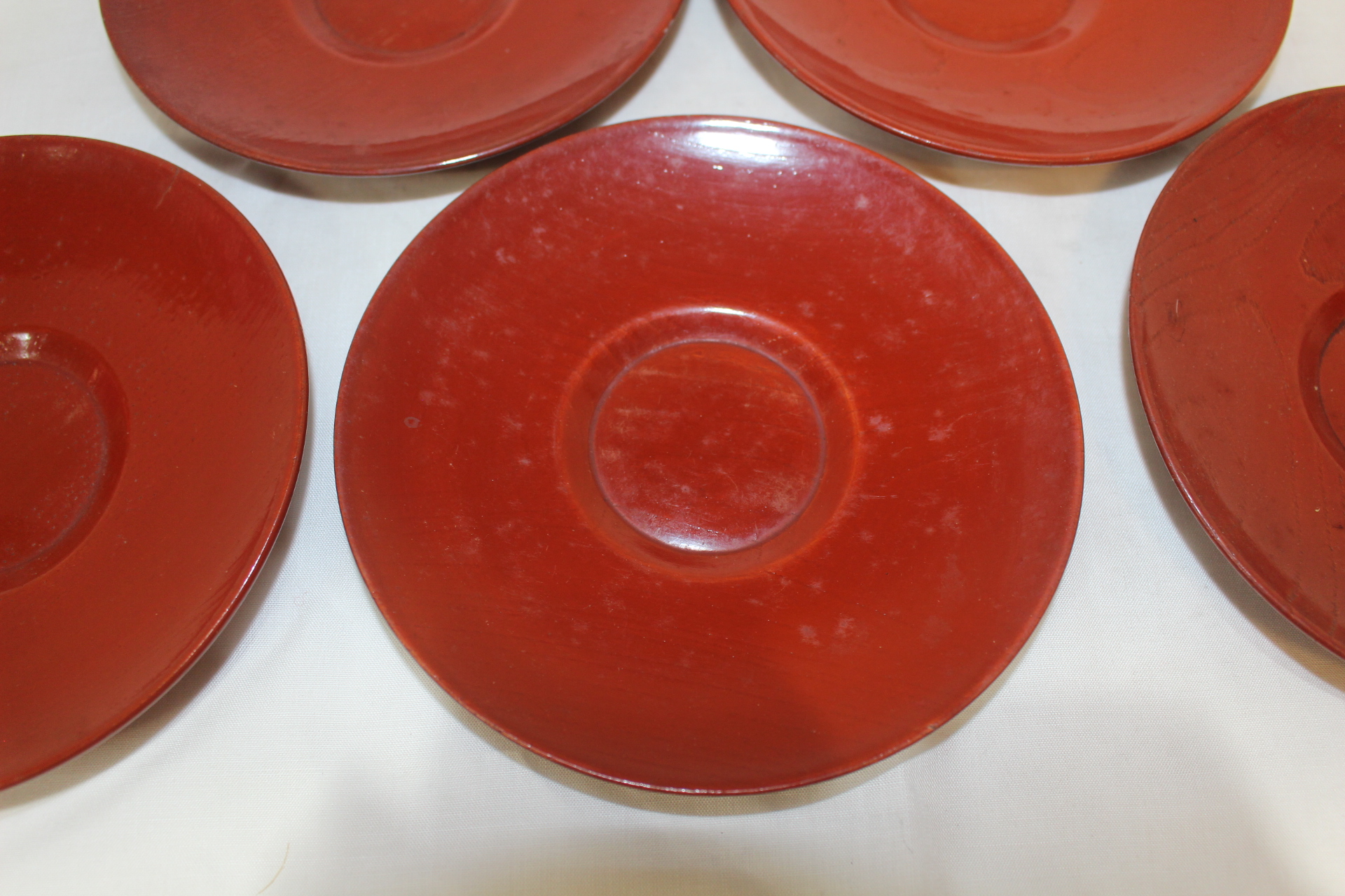 나무로된 차탁 5점