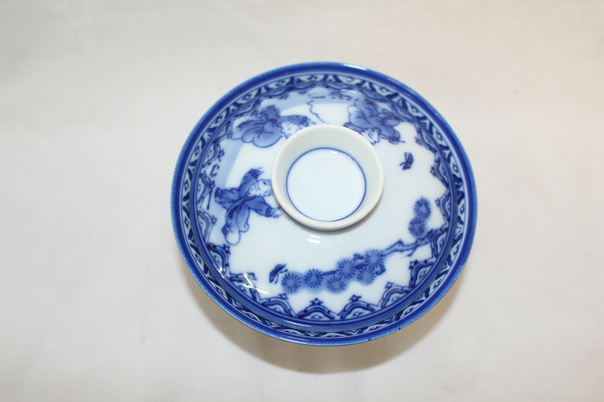 이마리 청화백자동자문 개완