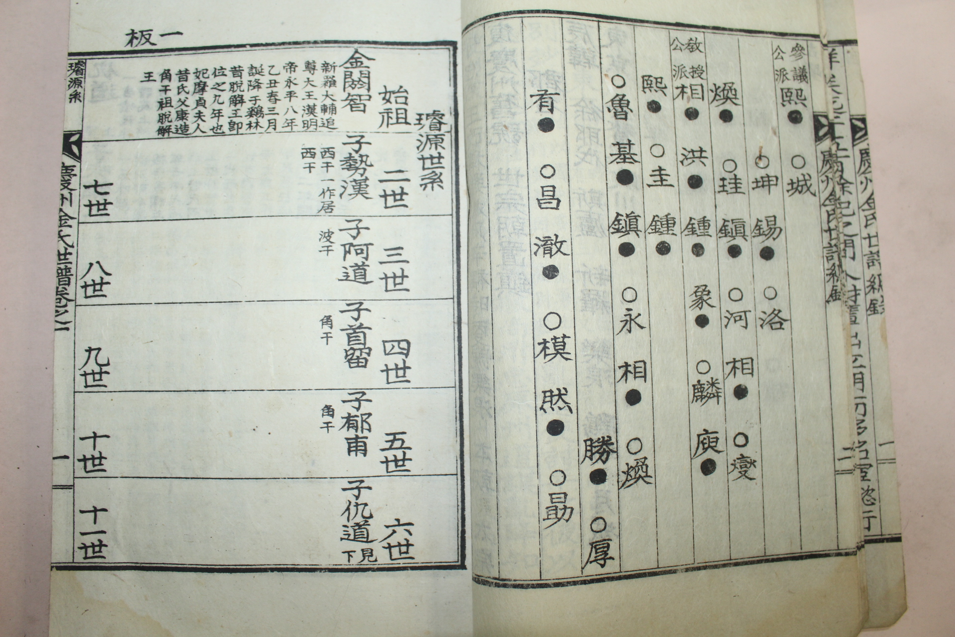 1936년 대구간행 경주김씨세보(慶州金氏世譜) 8책완질