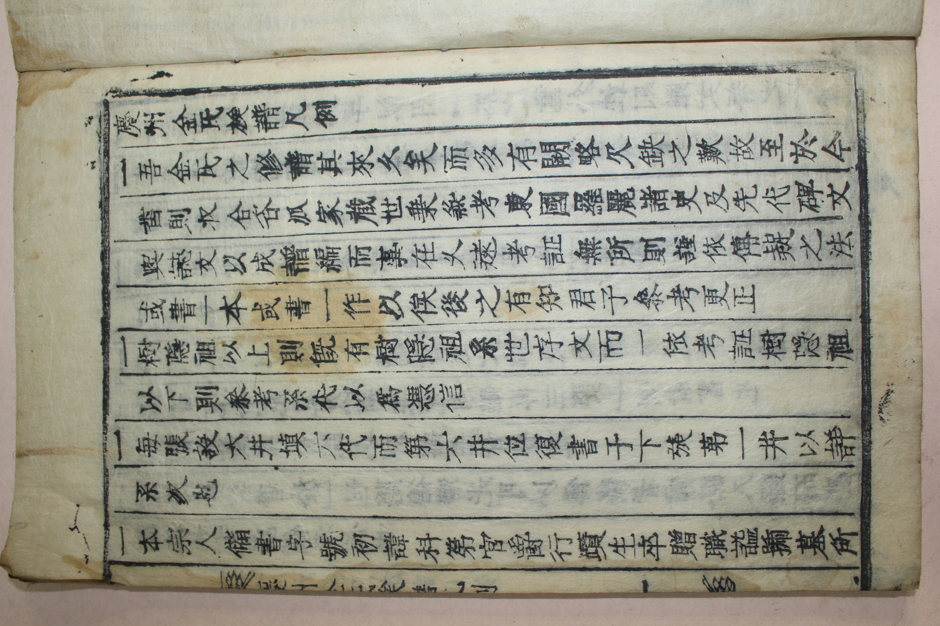 목활자본 경주김씨족보(慶州金氏族譜) 9책완질