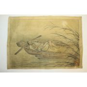 종이바닥에 그린 어부도 그림