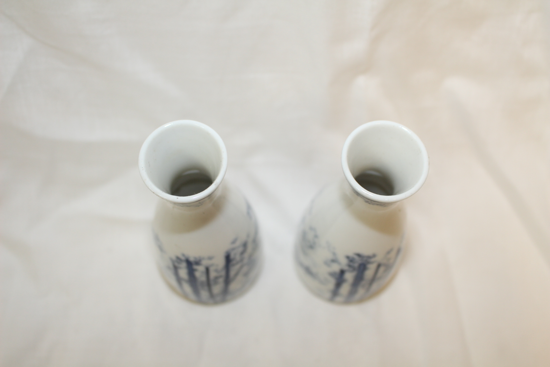 청화백자 대나무문 주병 2점