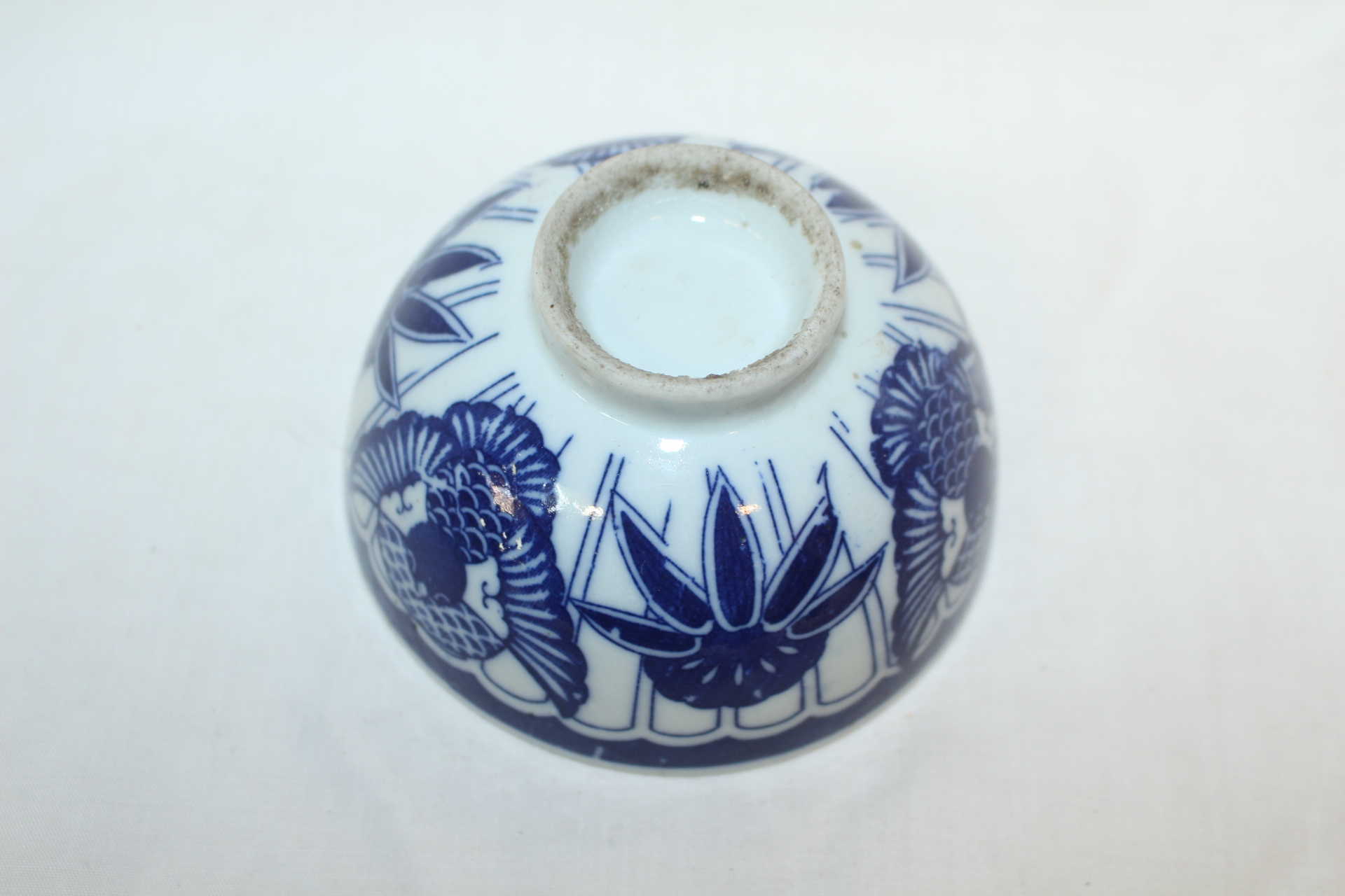 연대가좋은 외사기 청화백자화문 자완