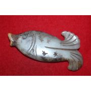 홍산문화-퇴화백옥돌 물고기 옥노리개