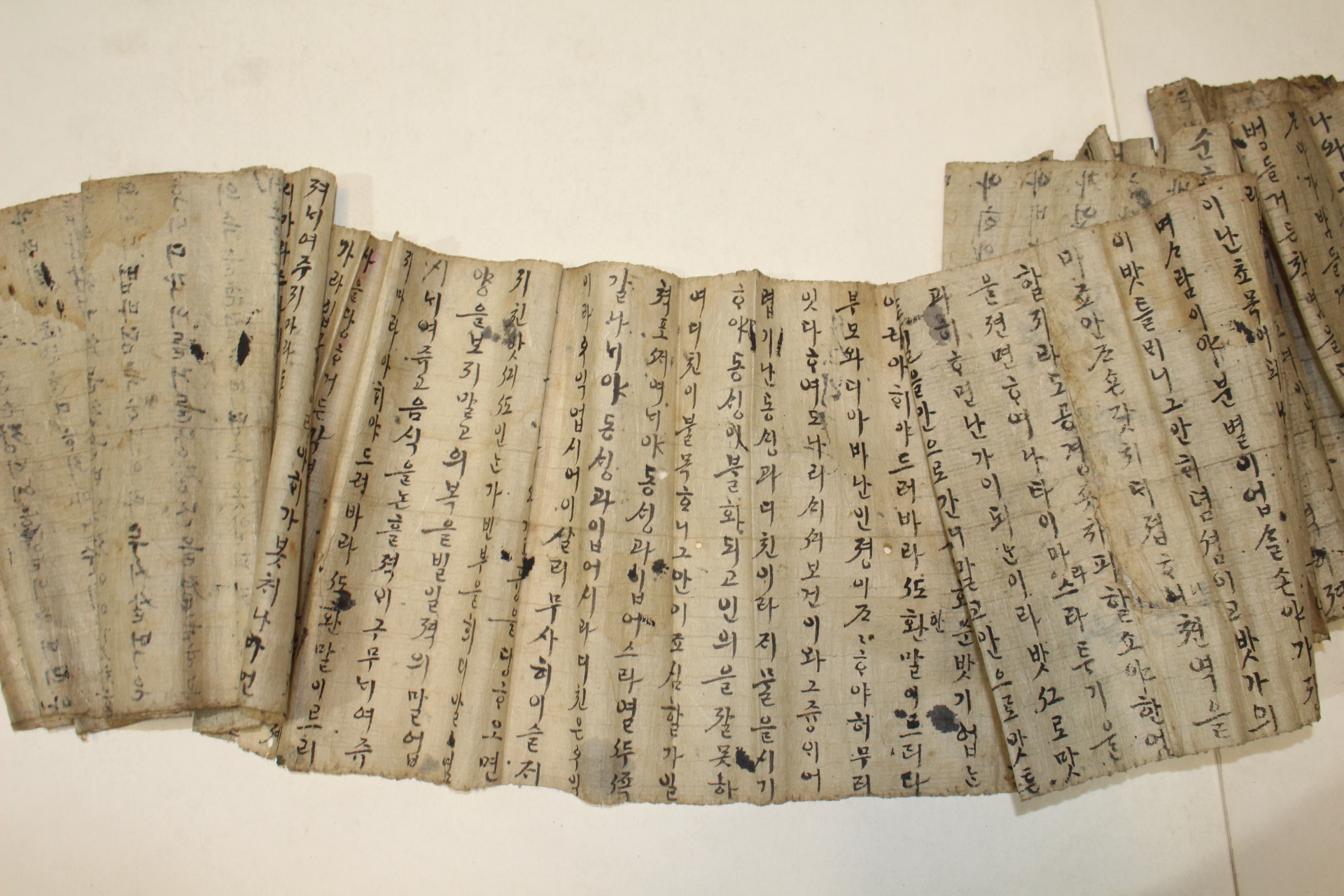 조선시대 한글언문 두루마리 가사 (2미터80센치)