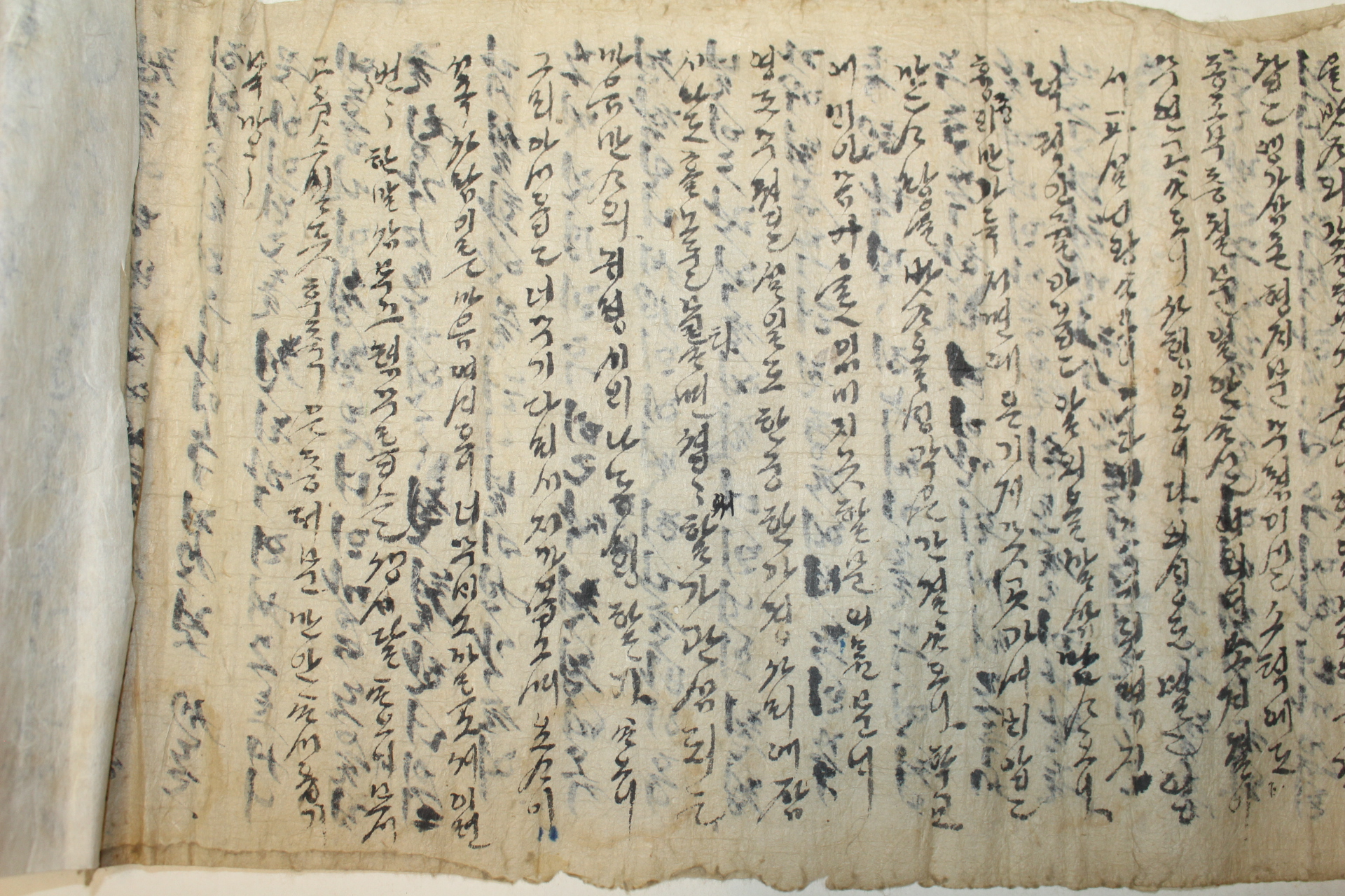 조선시대 한글언문 가사 두루마리 (3미터72센치 양면필사)