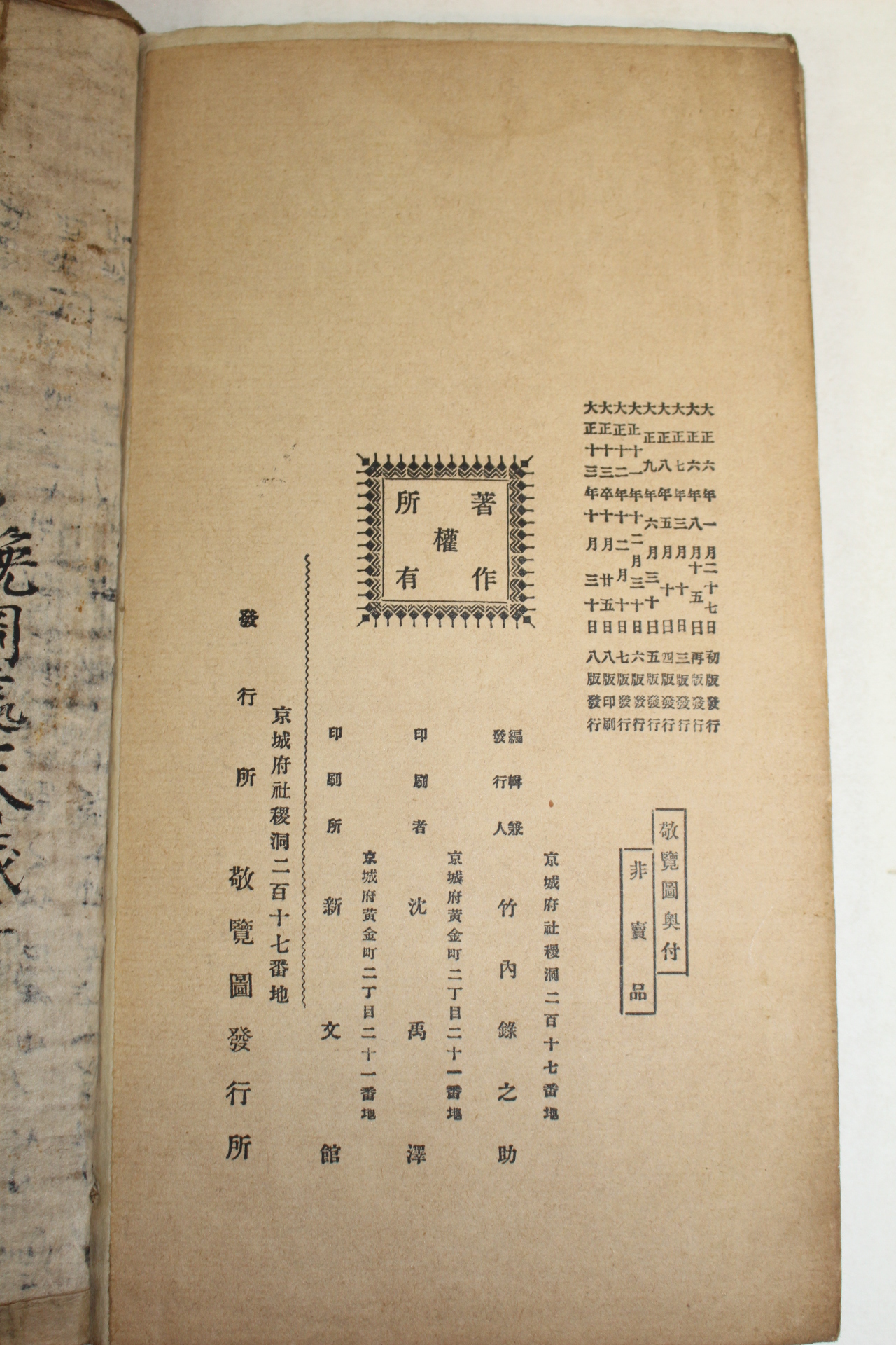 1924년(대정13년) 경성간행 경람도(敬覽圖) 1책완질