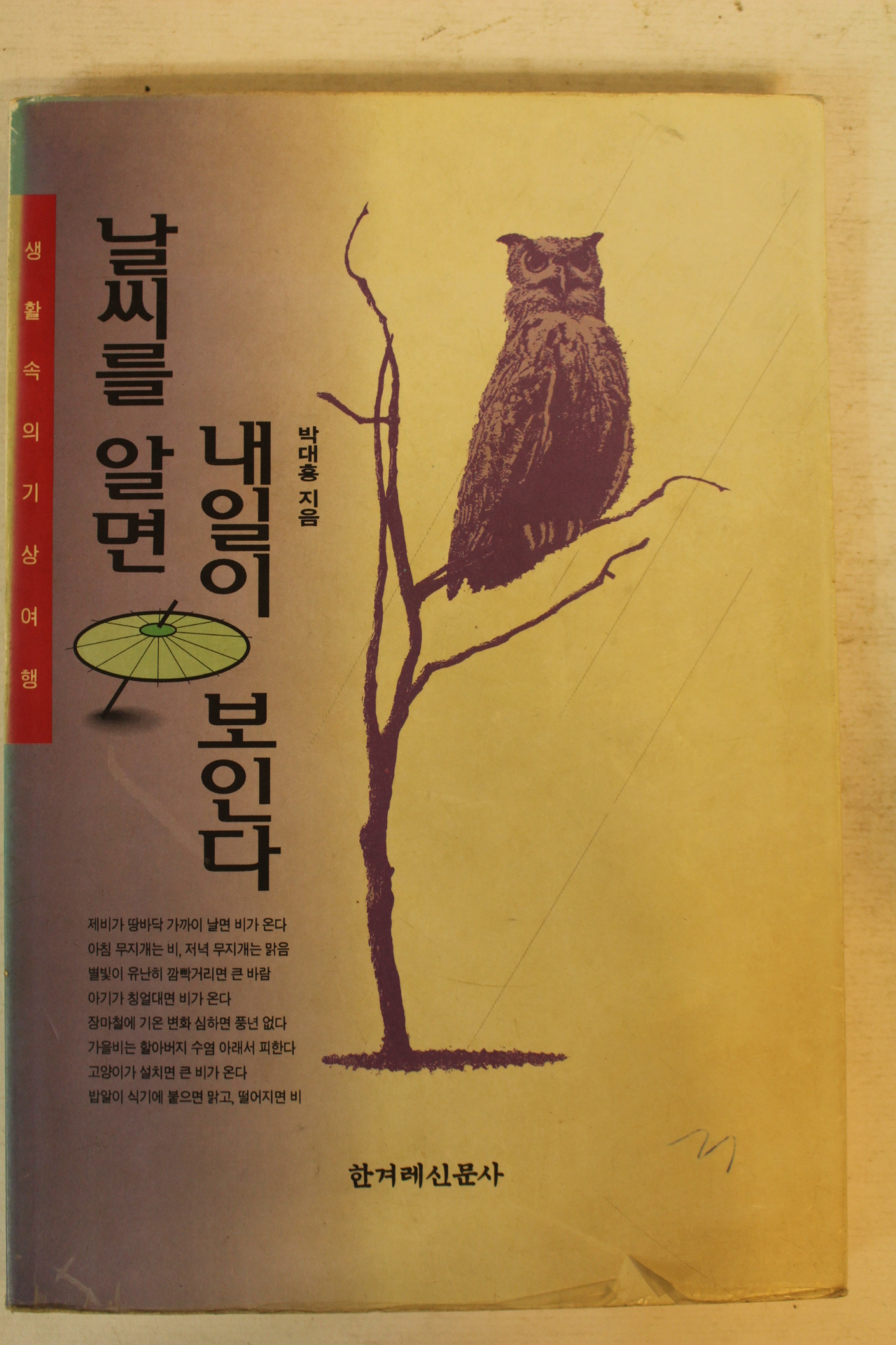 1994년초판 박대홍 날씨를 알면 내일이 보인다