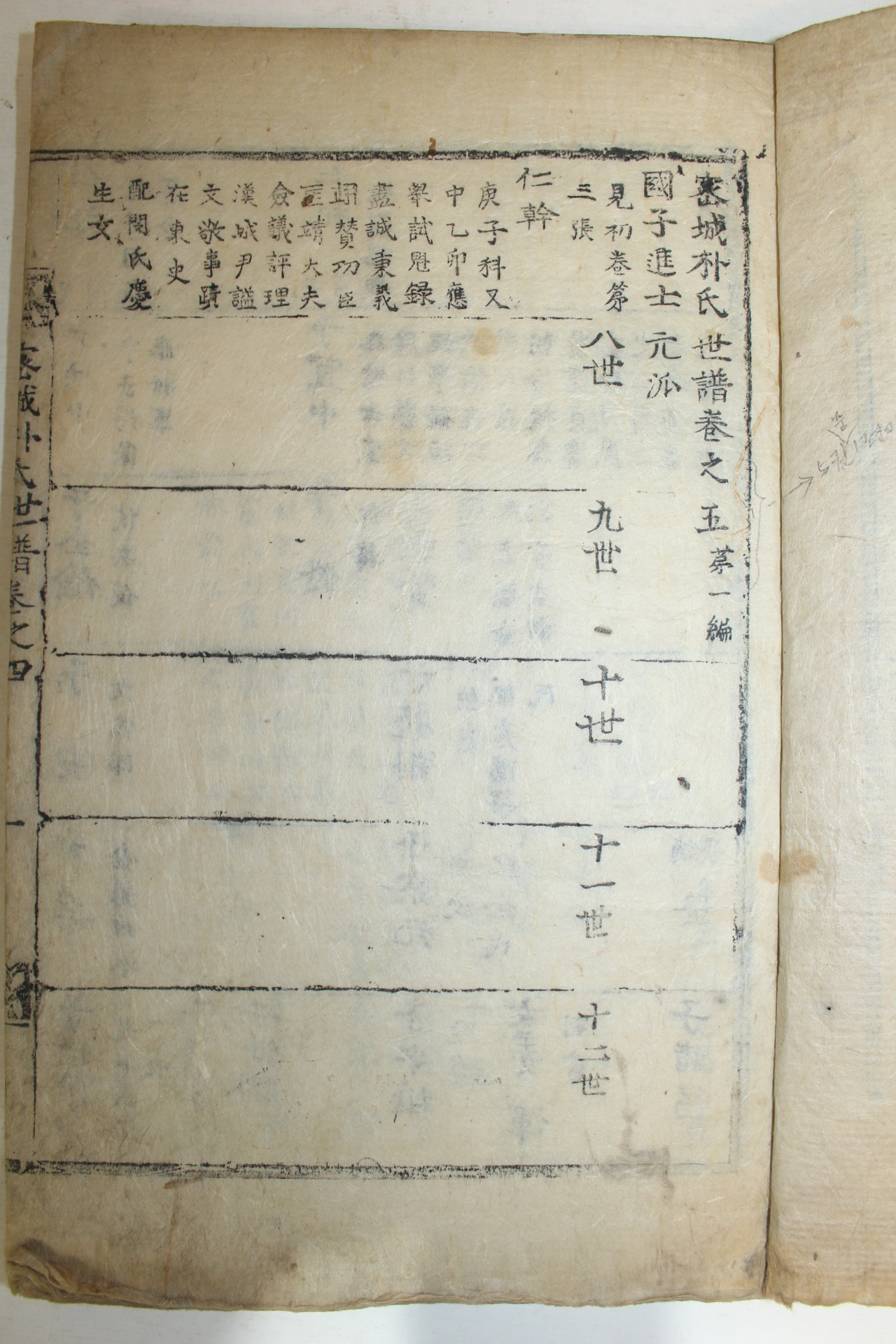 1765년(영조41년) 목판본 밀성박씨세보(密城朴氏世譜) 4책