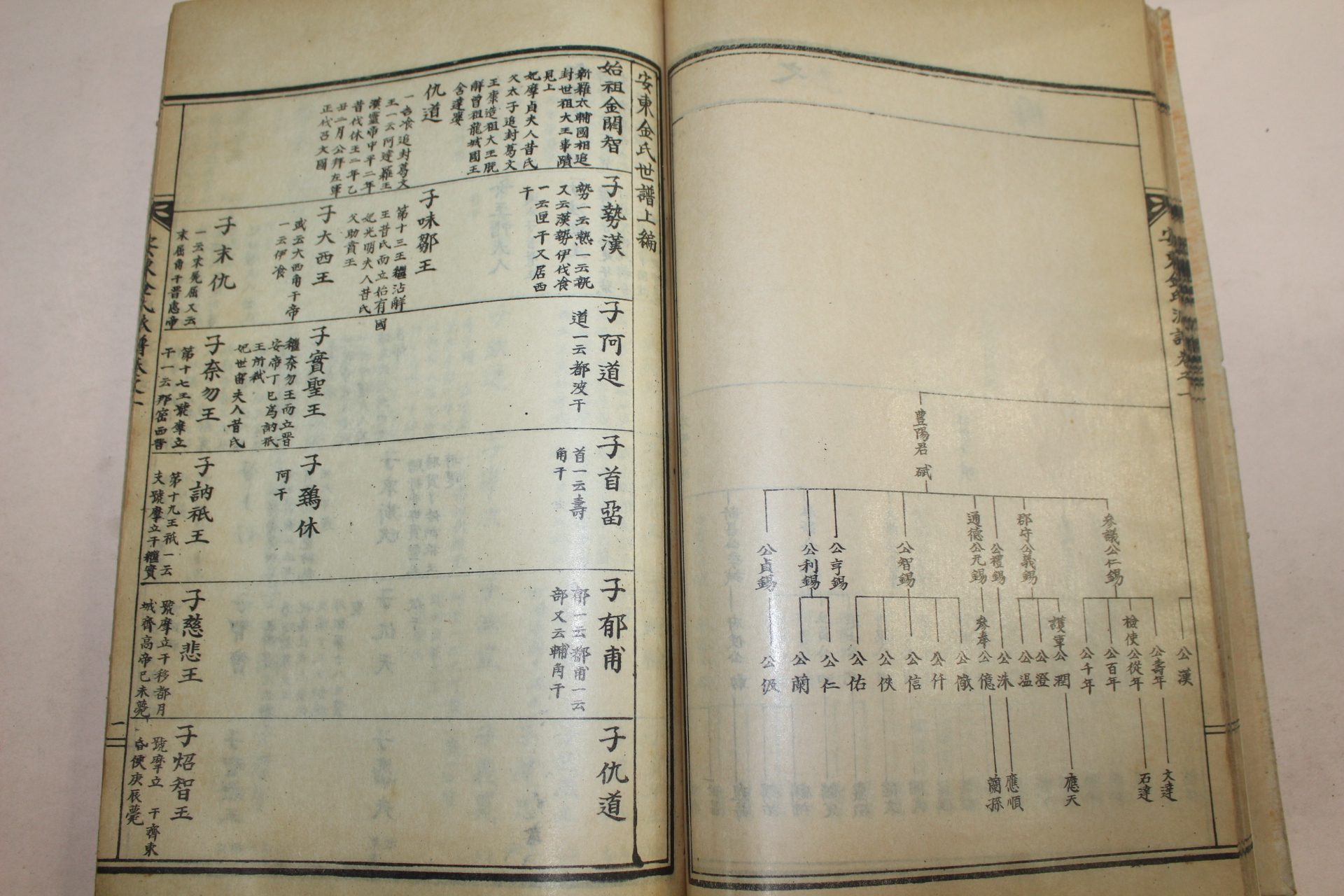 일제시기간행 안동김씨파보(安東金氏派譜)권1,3,10,12,13終 5책