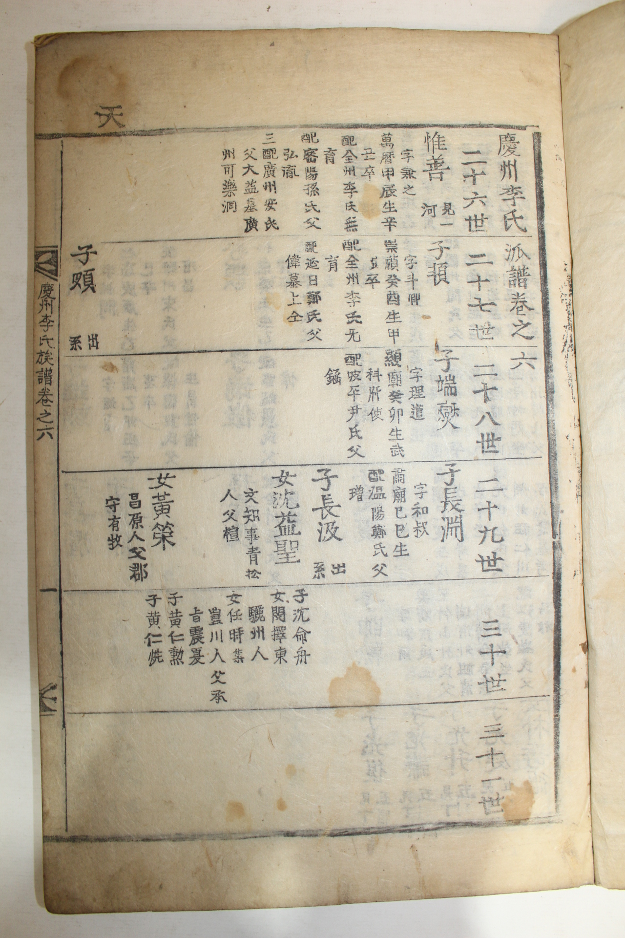 1873년 경주이씨국당공파보(慶州李氏菊堂公派譜) 2책