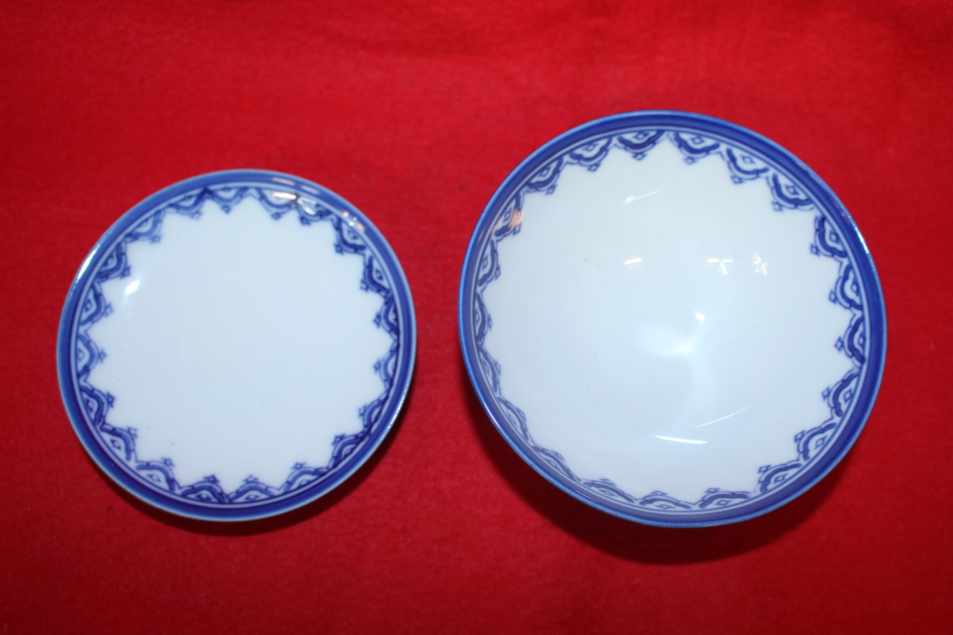 연대가좋은 청화백자동자문 개완