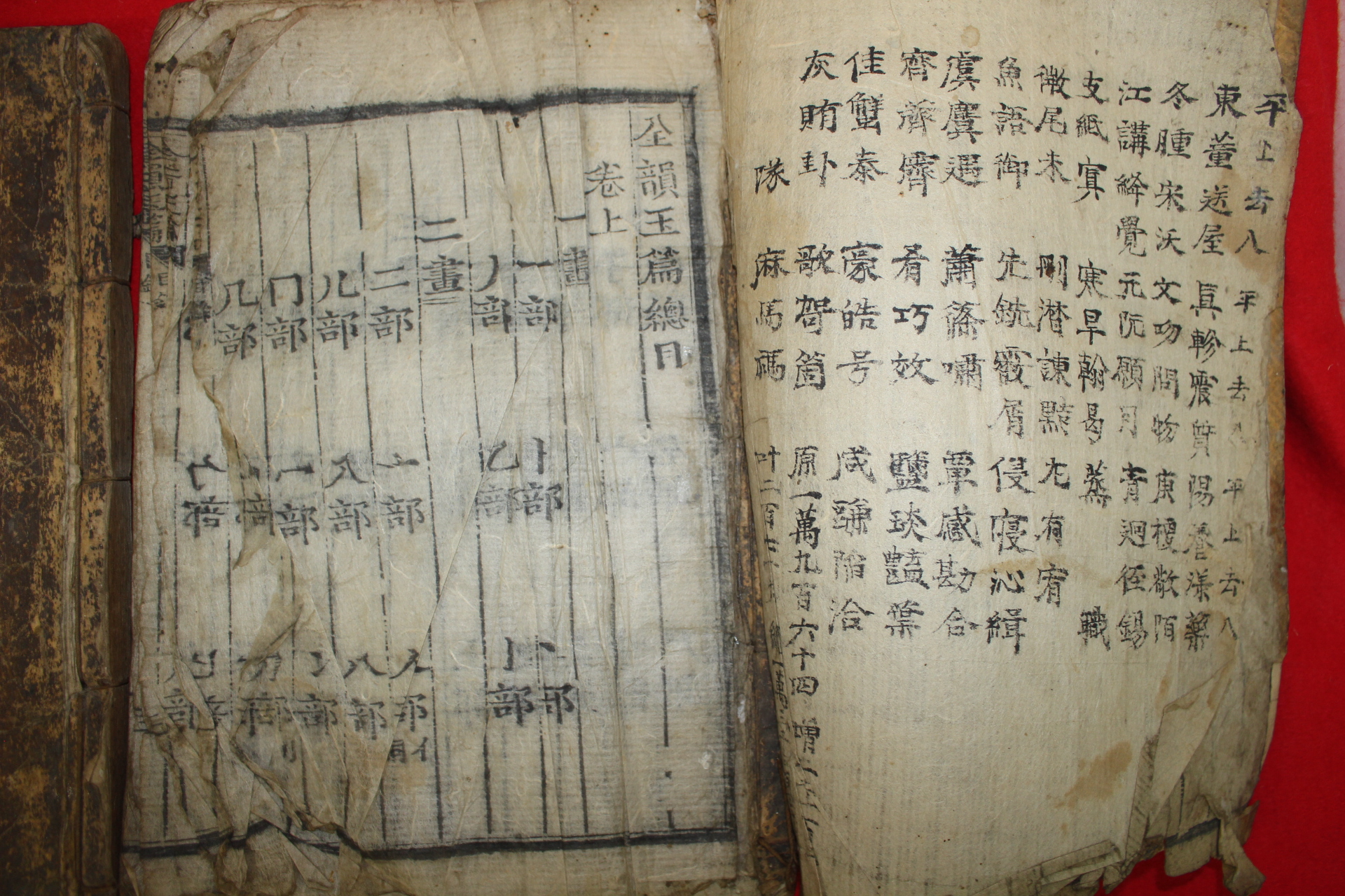 조선시대 목판본 전운옥편(全韻玉篇)上下 2책완질