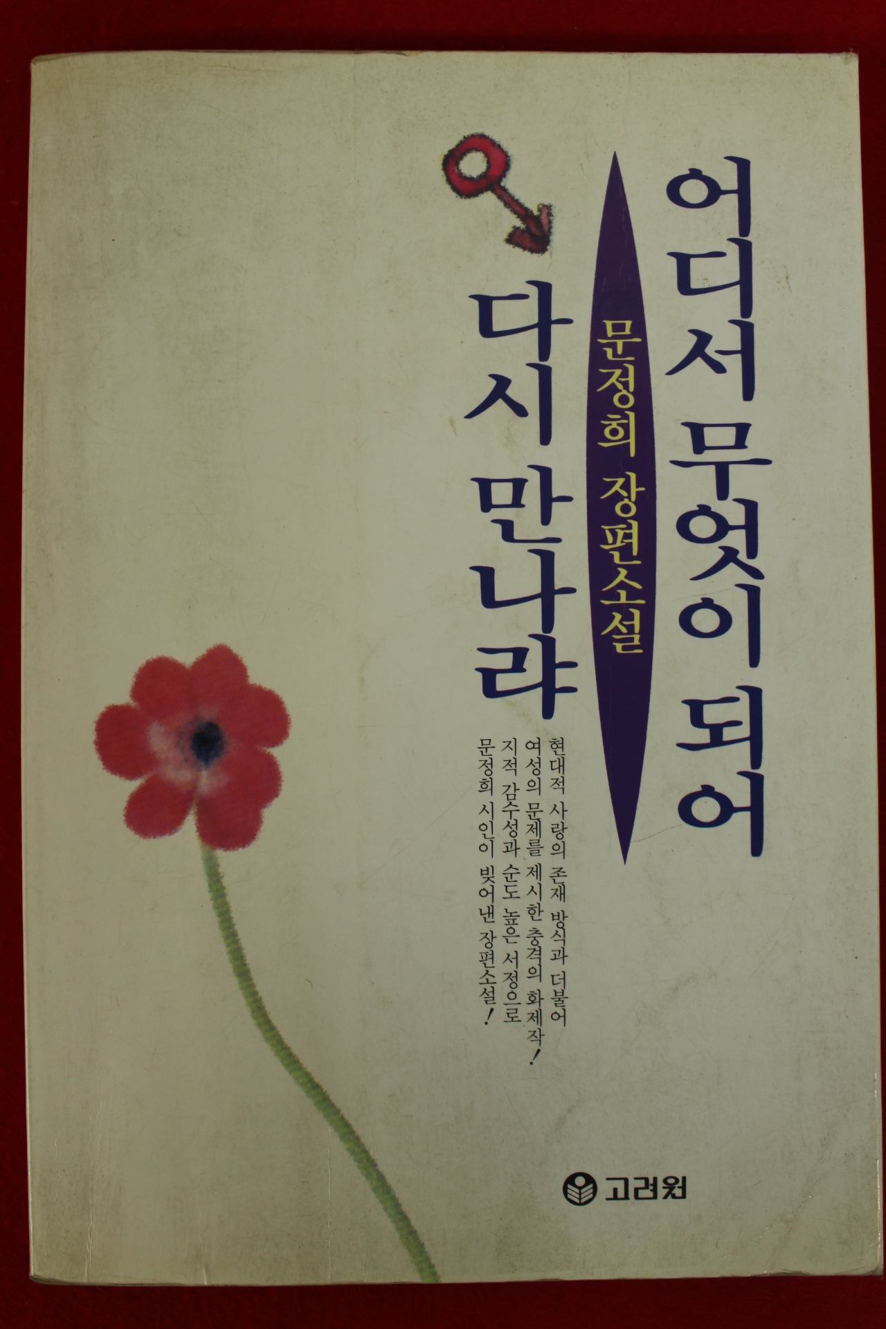 1994년초판2쇄 문정희장편소설 어디서 무엇이 되어 다시 만나랴