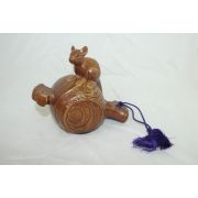 시가라끼 청자 복방망이 쥐 조각상