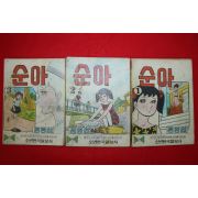 1974년 권영섭 만화 순아 3책완질