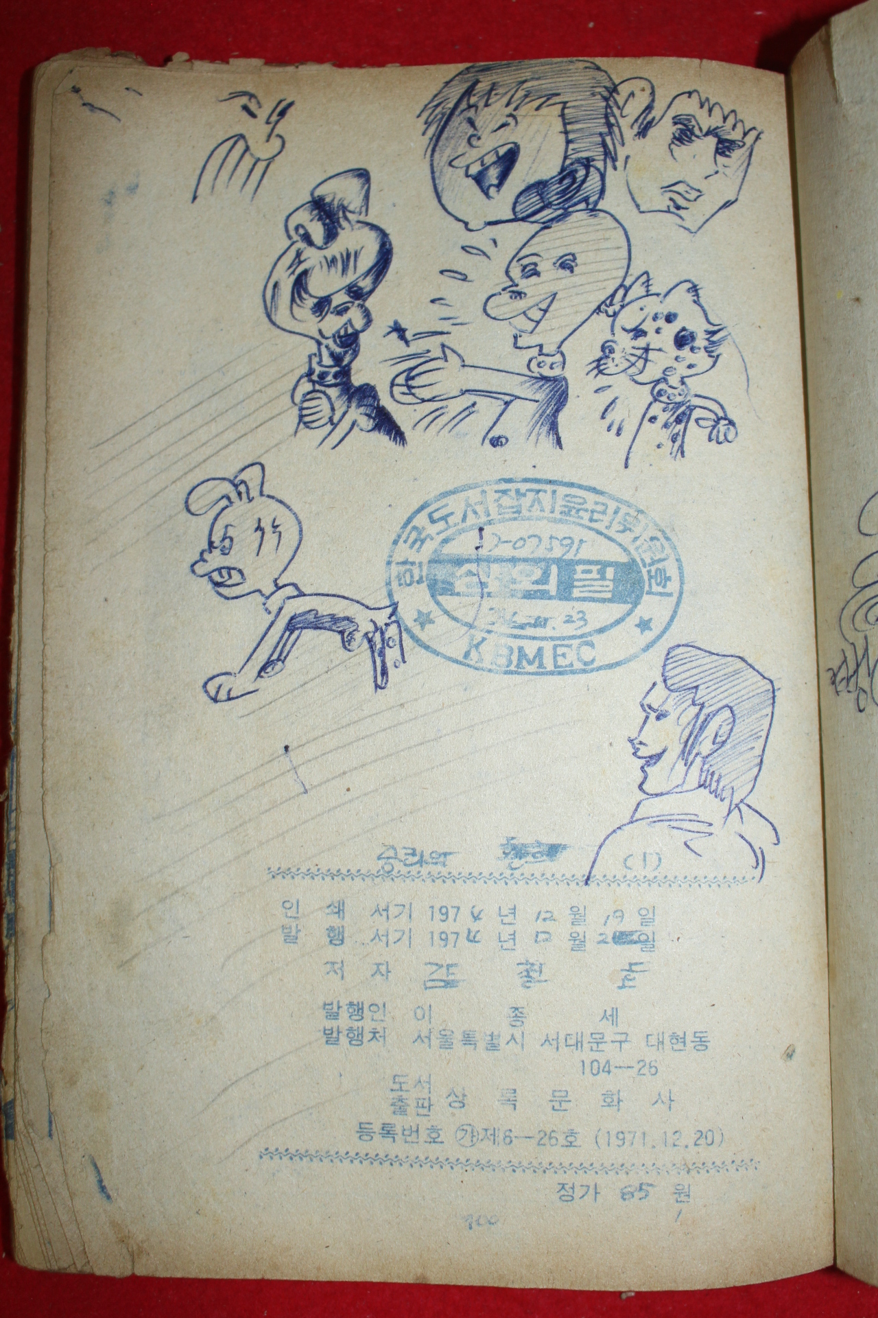 1974년 김철호 만화 승리의 환희 3책완질
