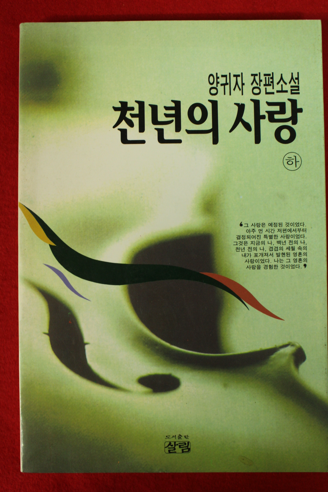 1996년 양귀자 장편소설 천년의 사랑 하권