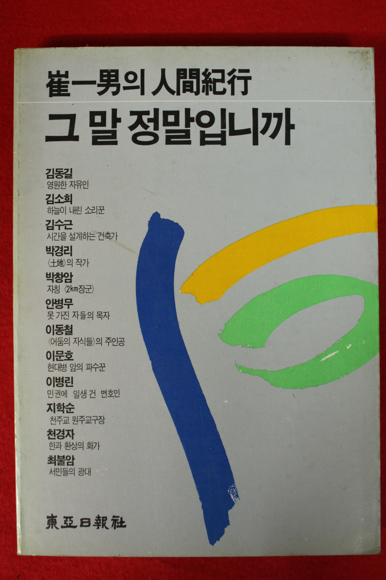 1983년초판 최일남 인간기행 그말 정말입니까