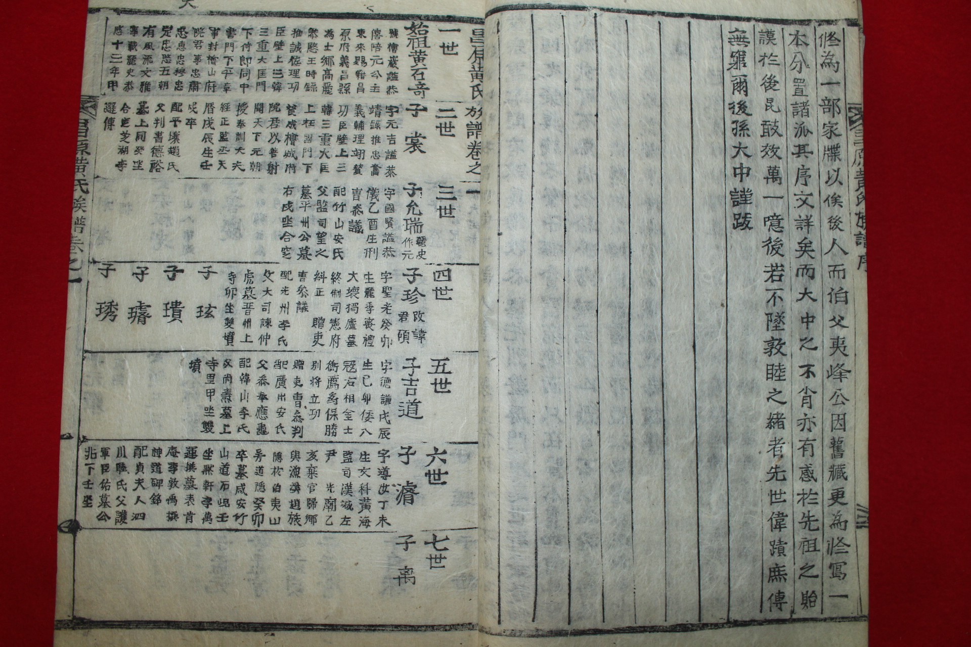 조선시대 목활자본 창원황씨족보(昌原黃氏族譜)권1  1책