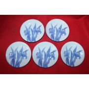 이마리 청화백자 난초화문완 5점