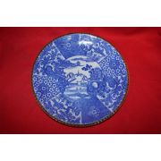 연대가좋은 청화백자산수문 대완