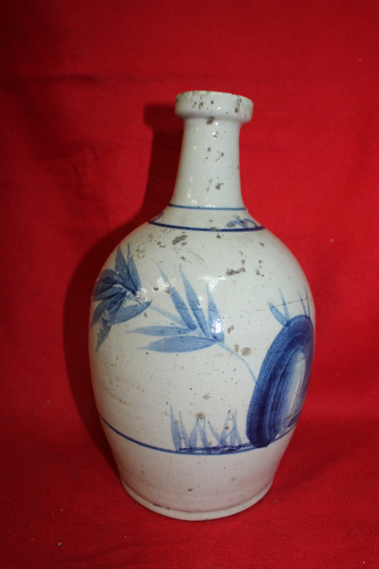 에도시기 청화백자초화문 주병