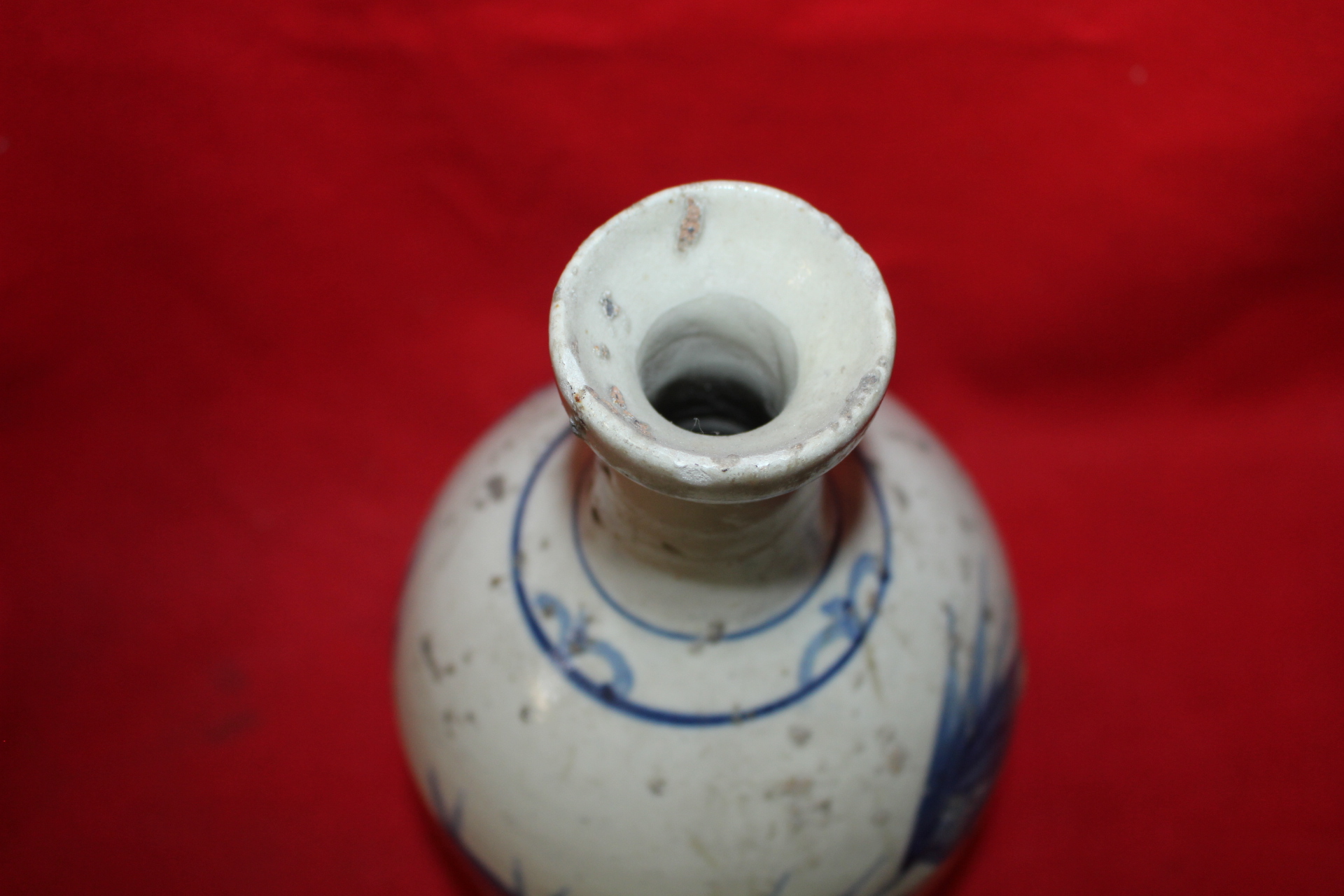 에도시기 청화백자초화문 주병