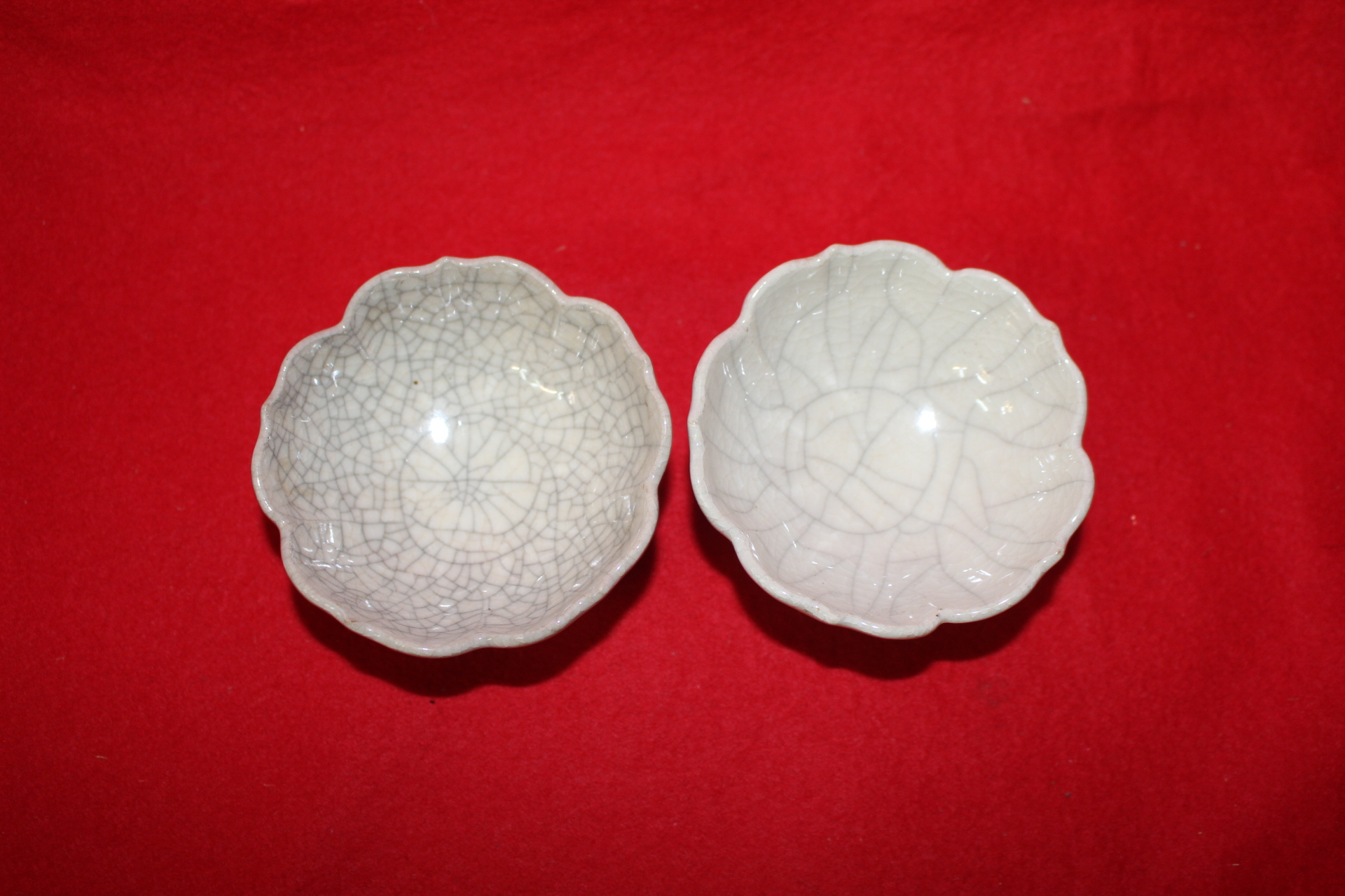 연대가좋은 분청자 화형완 2점