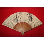 직접그린 대나무그림의 부채