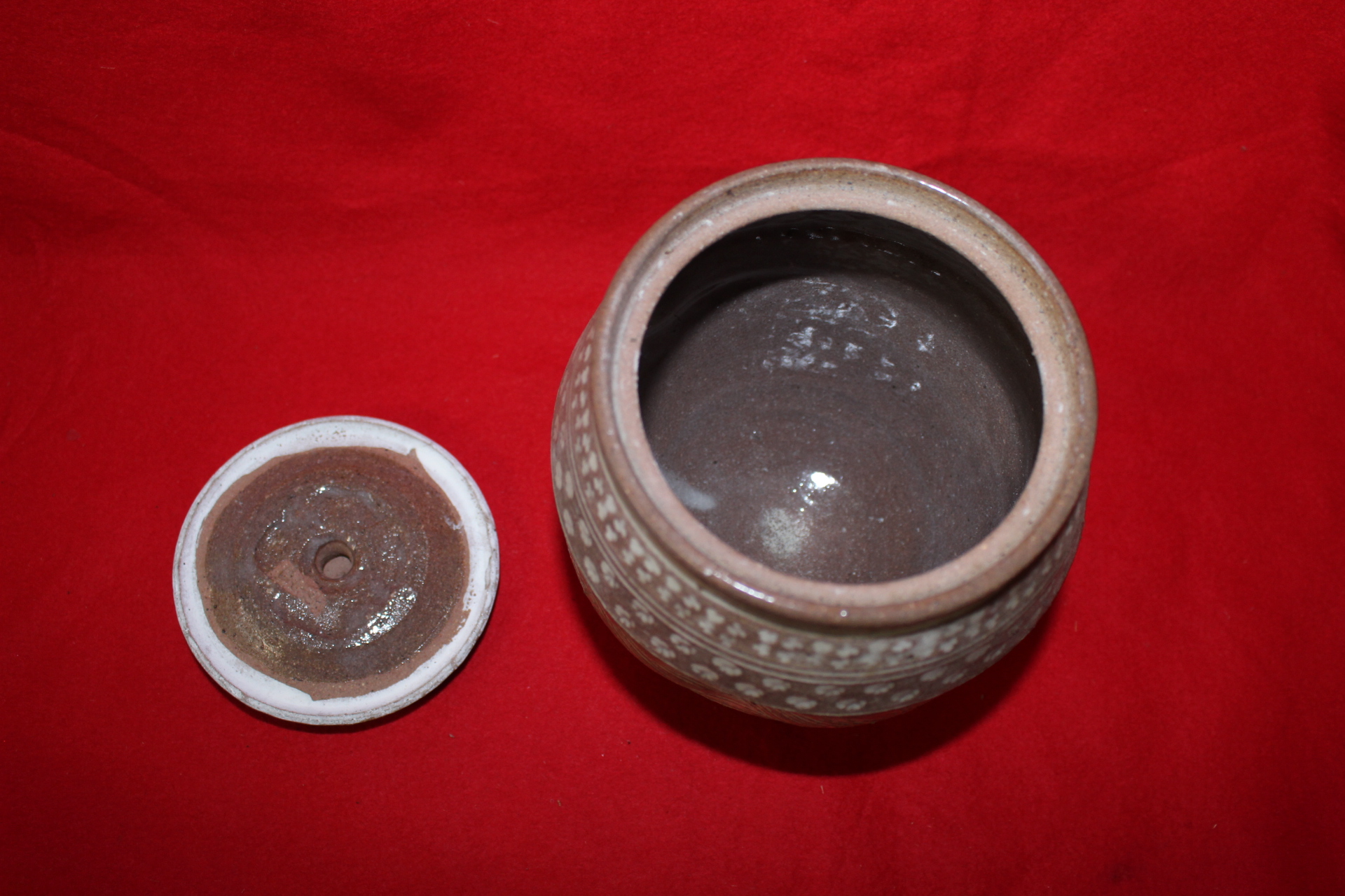 분청사기 국화인화문 수통