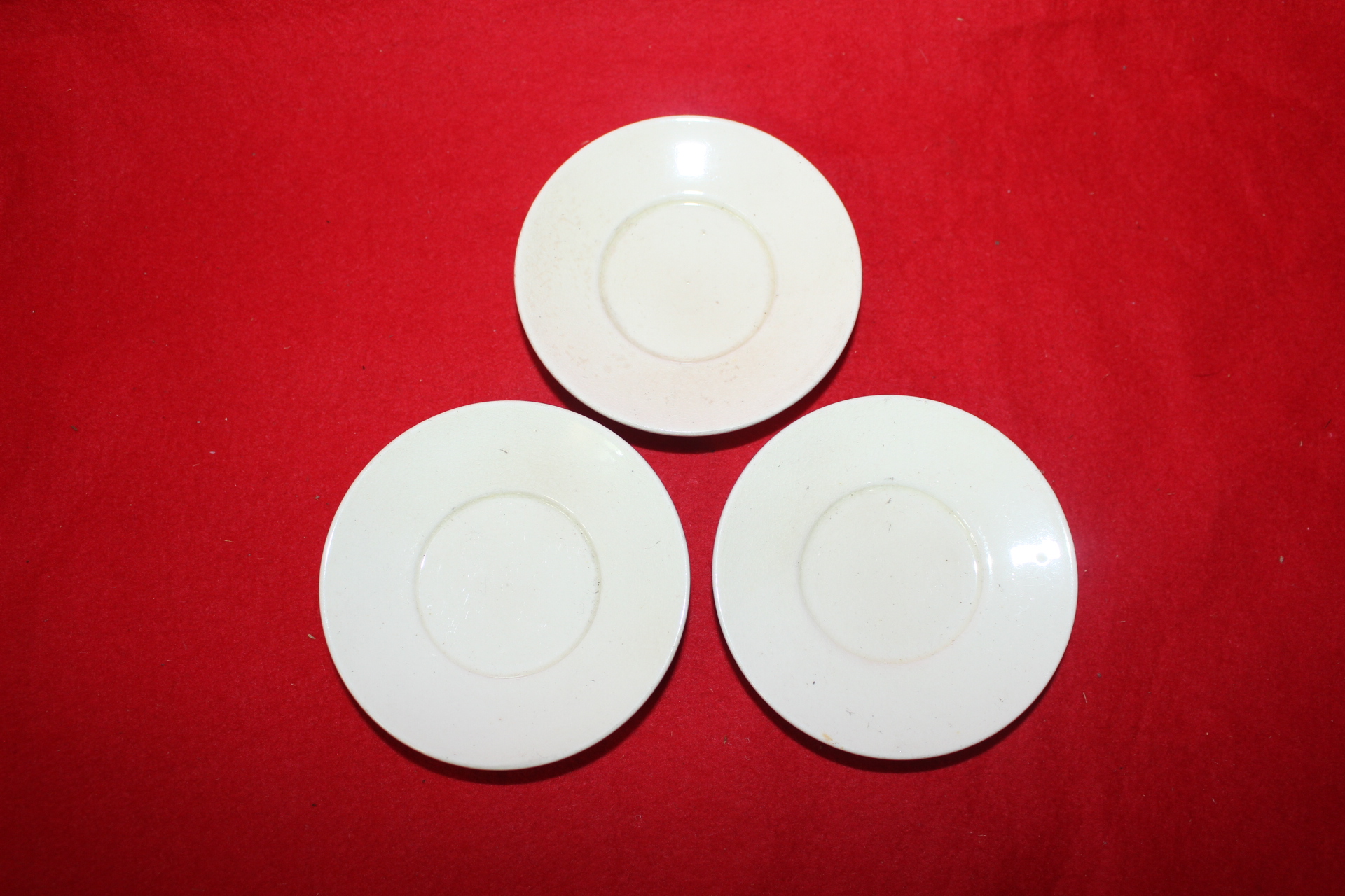 분청자 잔받침완 3점