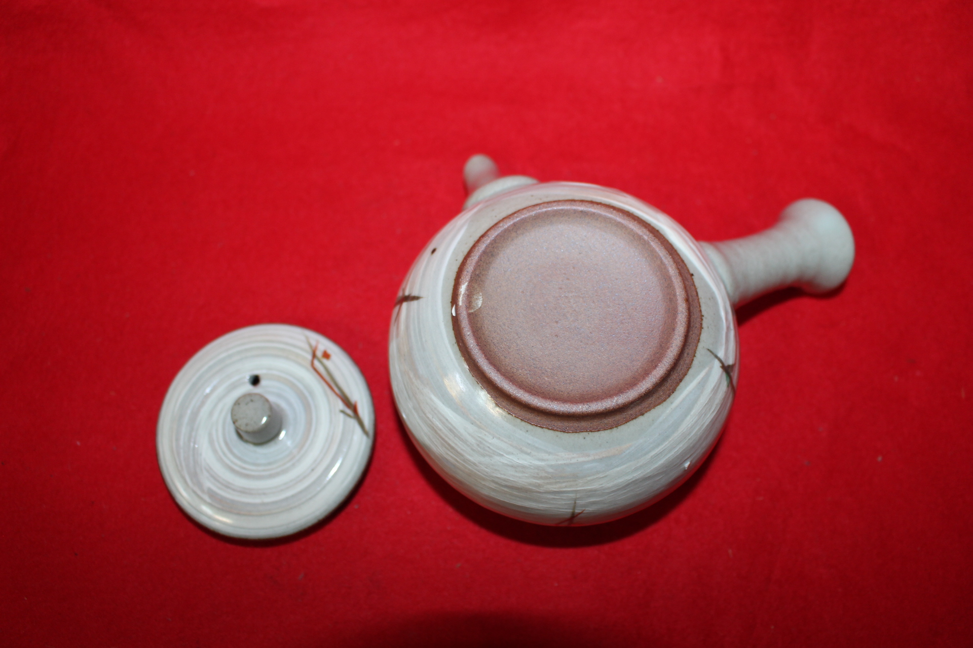 분청사기 귀얄문진사금채 5인다관셋트