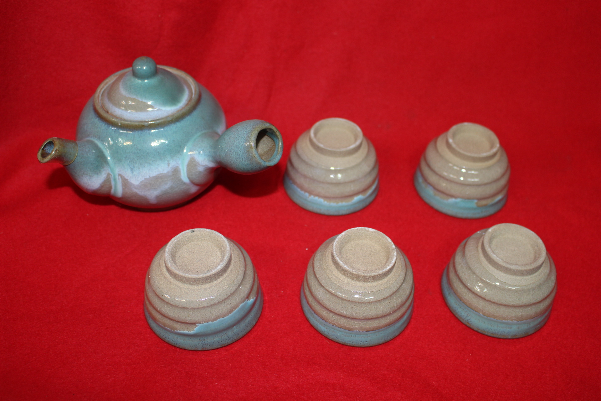 12-청자 청채 5인 다관셋트