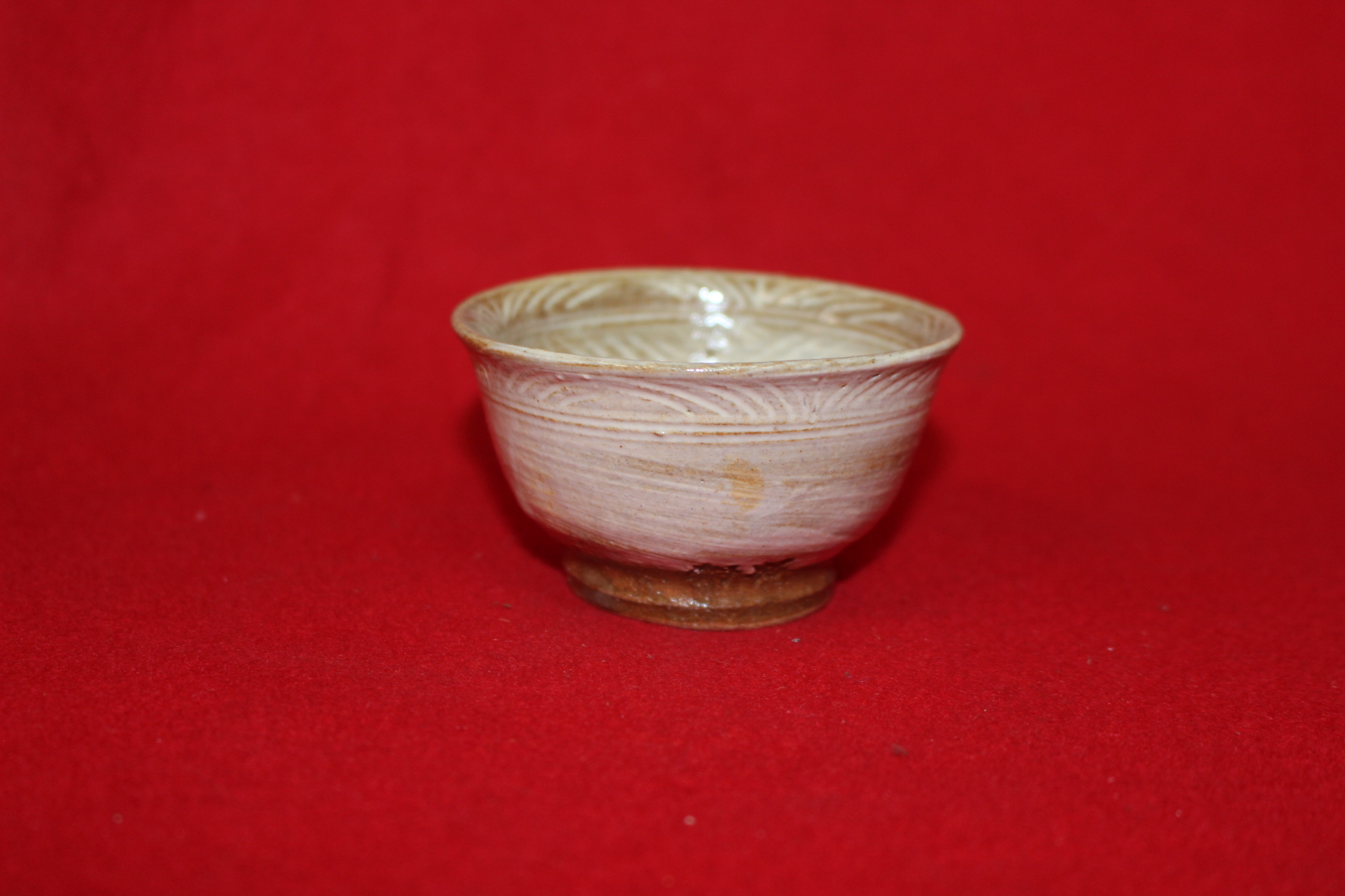 34-분청사기 국화인화문잔