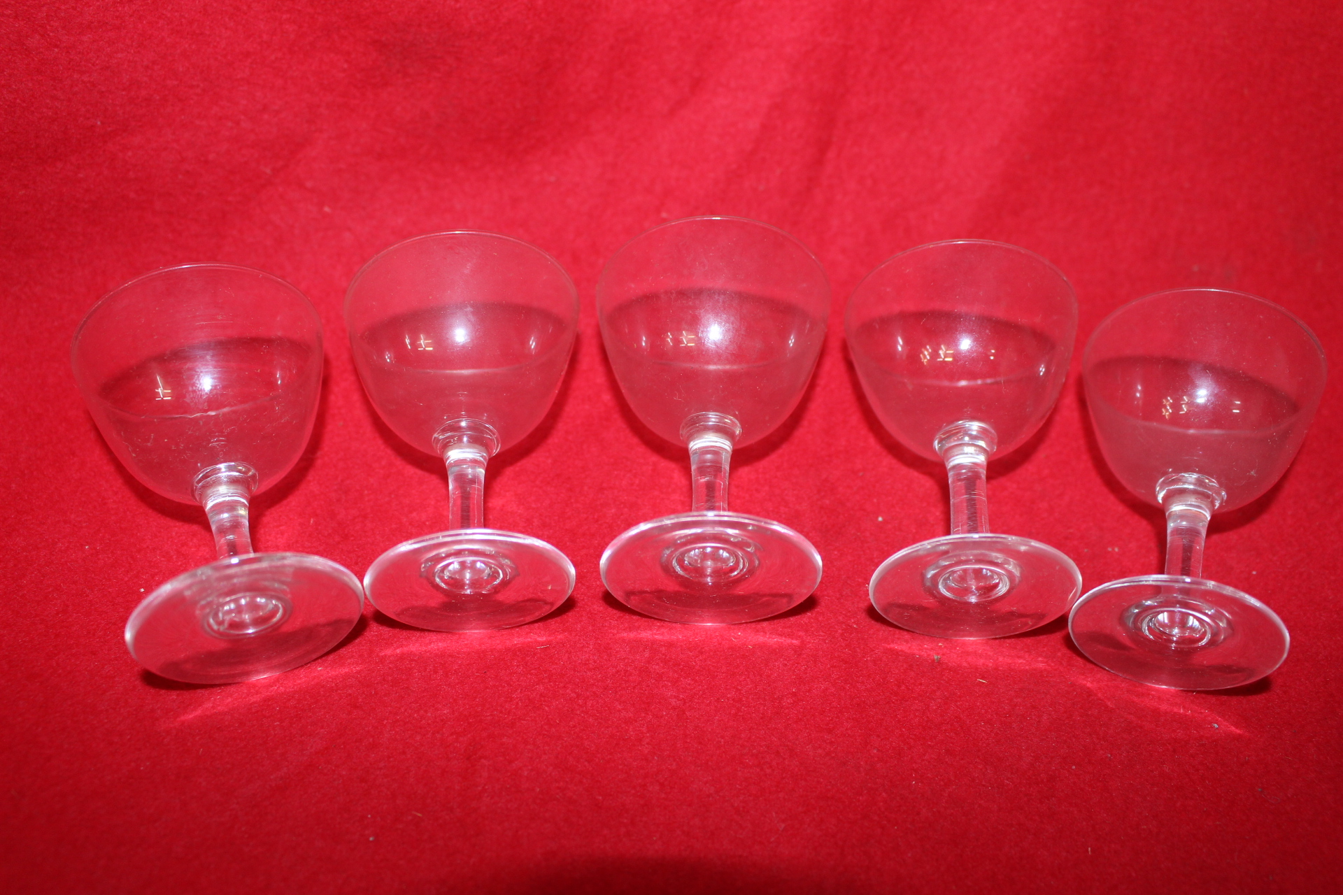 37-근대사 굽다리 유리잔 5점