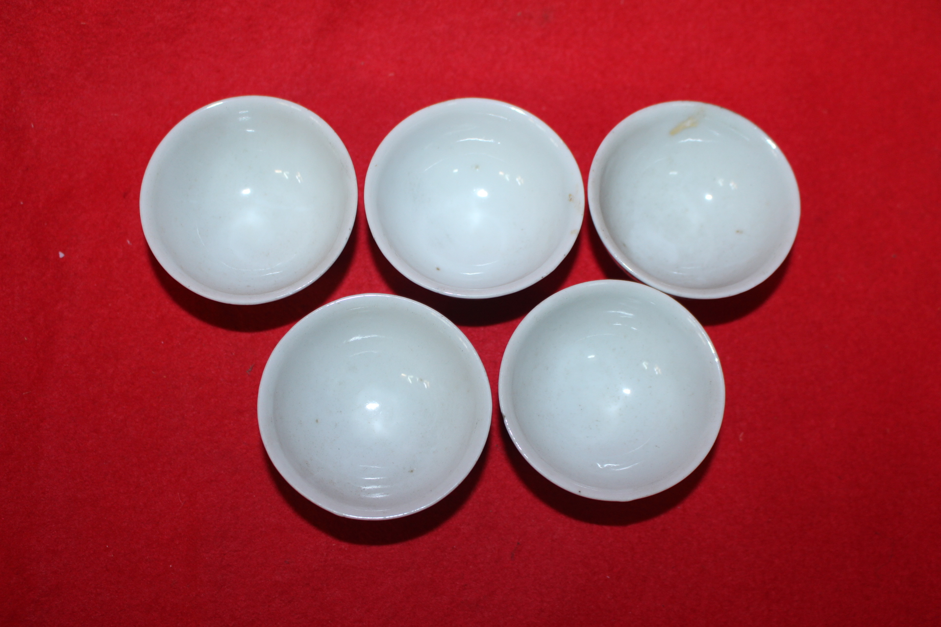 40-연대가좋은 청화백자화문잔 5점