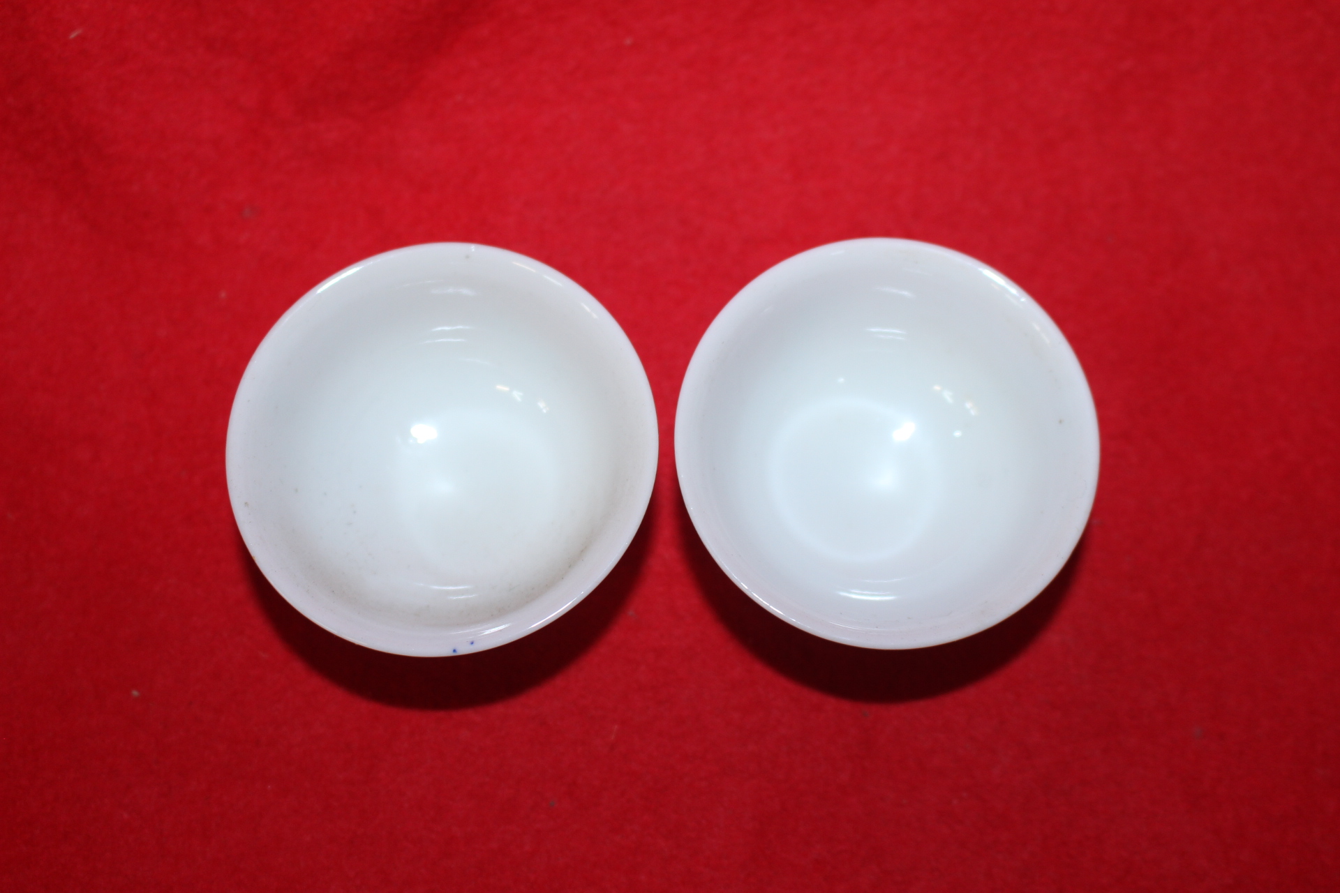 22-연대가좋은 청화백자시문잔 2점