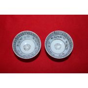 30-연대가좋은 구다니철화백자학문잔 2점