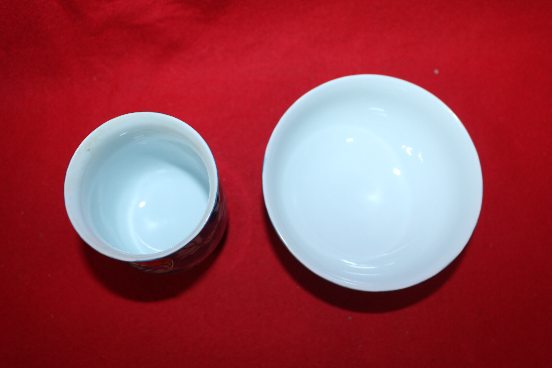 77-조선도공의 후예 아리따 청화백자화문 완 과 잔