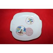 82-구다니 청화백자진사조화문 화형완