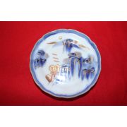 연대가좋은 고이마리 청화백자진사금채산수문 화형완