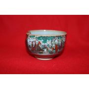 명품-구다니 청자 도인문 쭈구리 다완