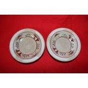 청자 진사철화인물문 굽높은 완 2점