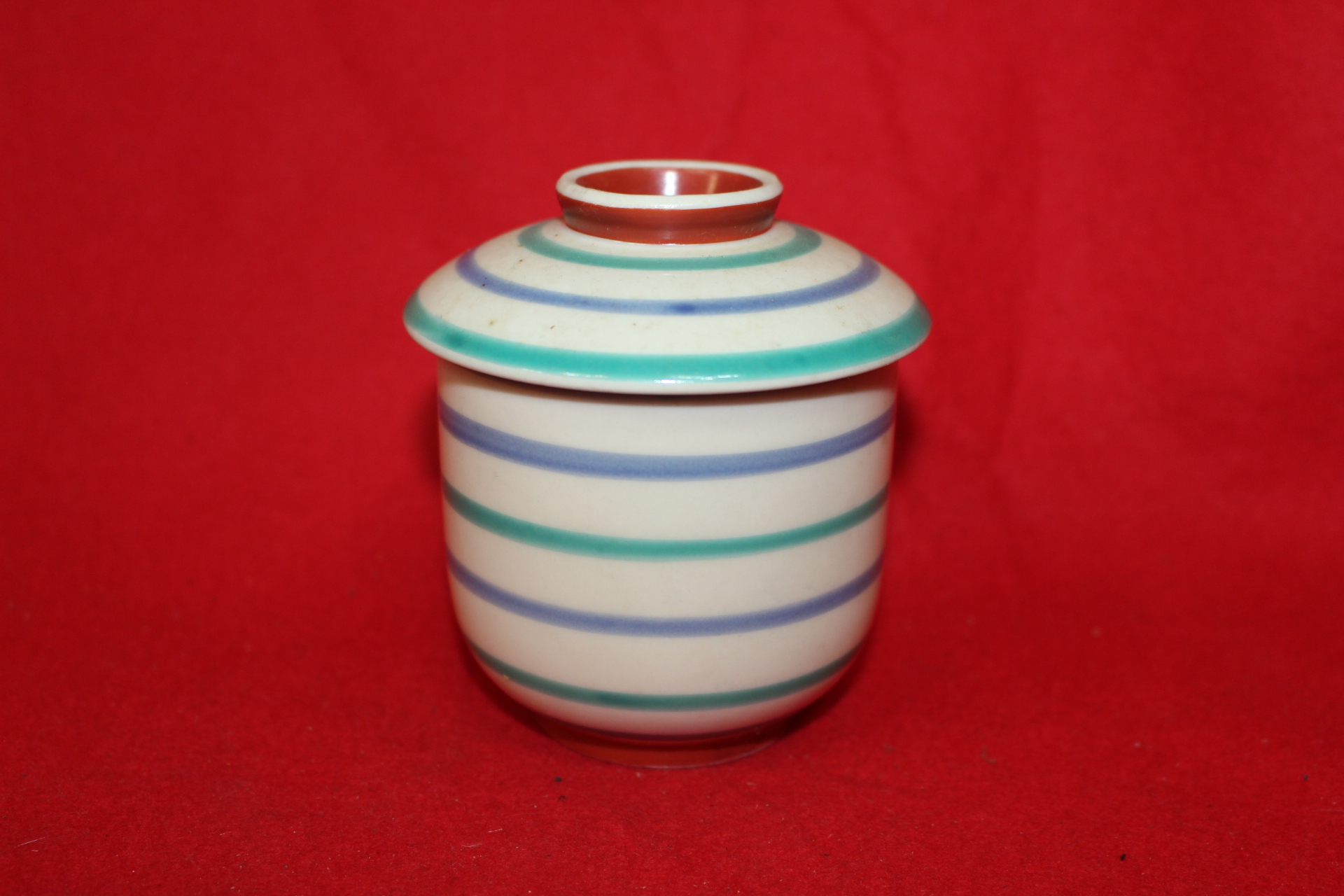 분청자 청화줄문 개완