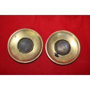 연대가좋은 청동으로된 등잔 2점