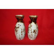 철화백자 시문 주병 2점