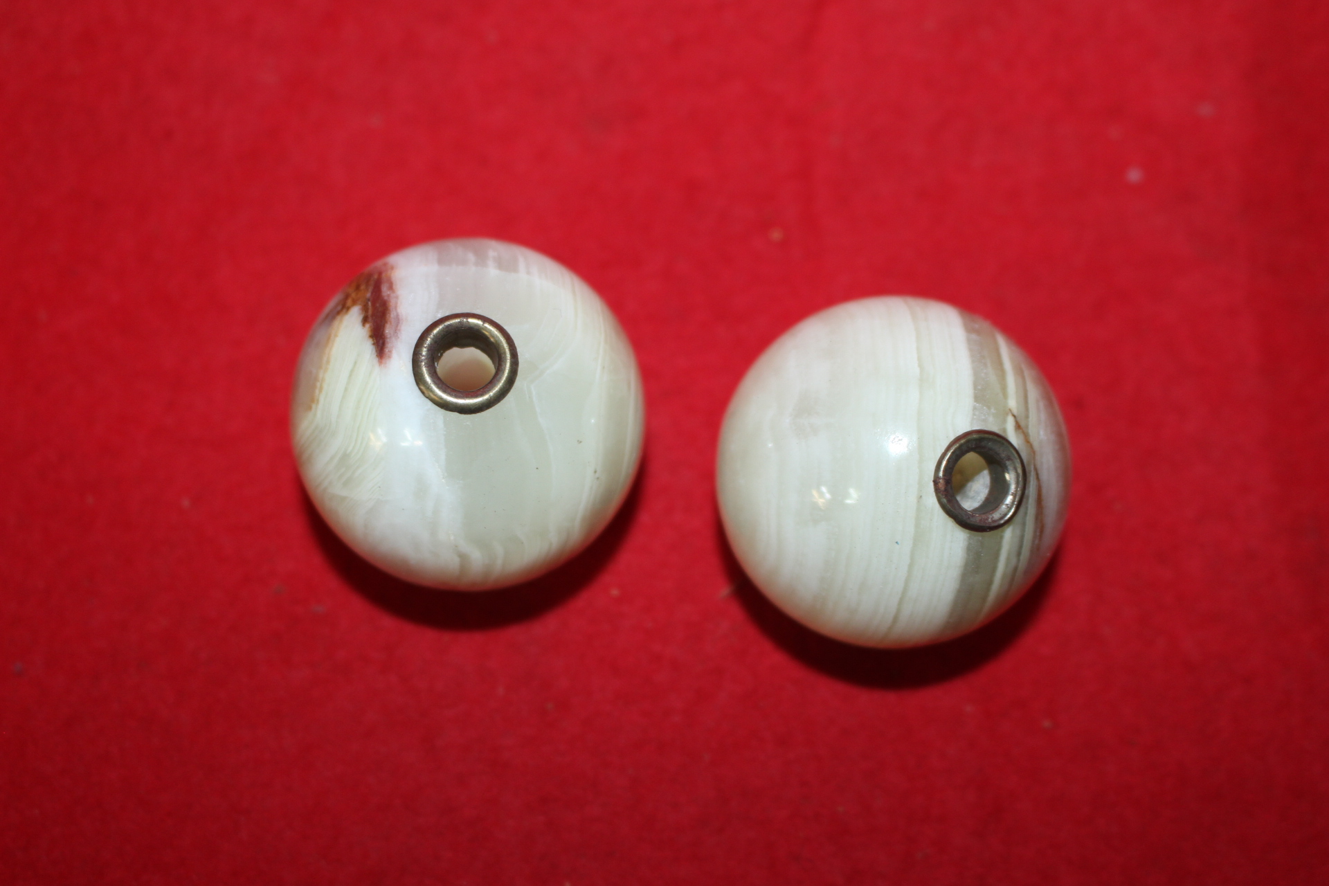 문양이 좋은 옥돌추(풍진) 1쌍