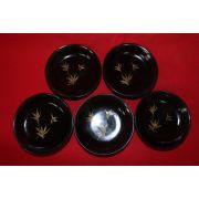 연대가좋은 나무에 금채조화문완 5점