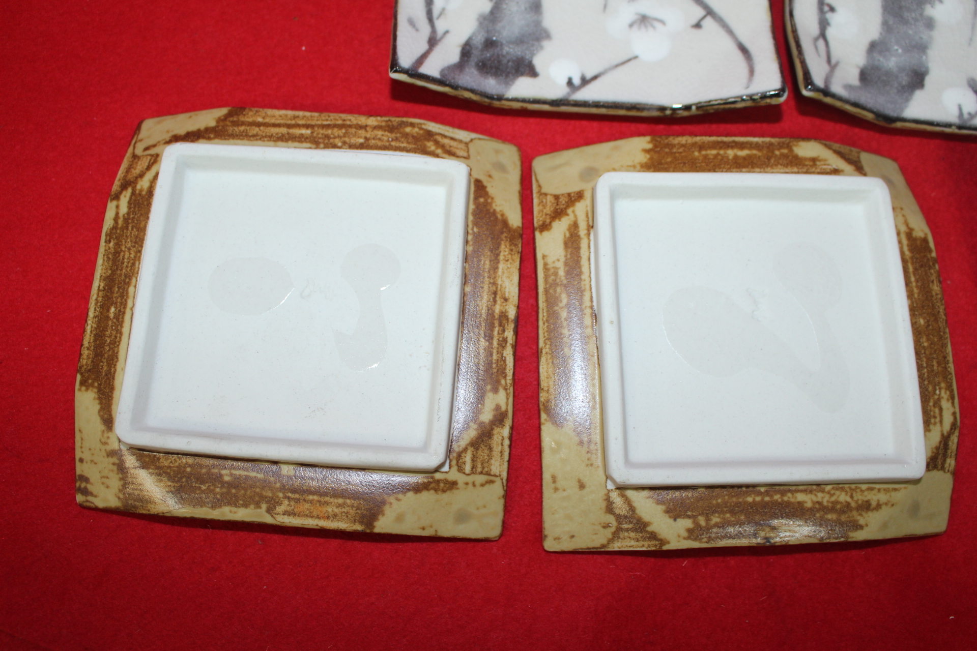 분청자 철화화문 사각완 5점